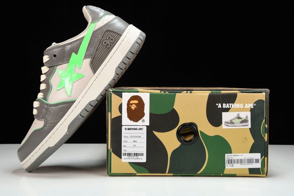 A Bathing Ape Bape SK8 Sta ‘Grey Green’ - Image 17