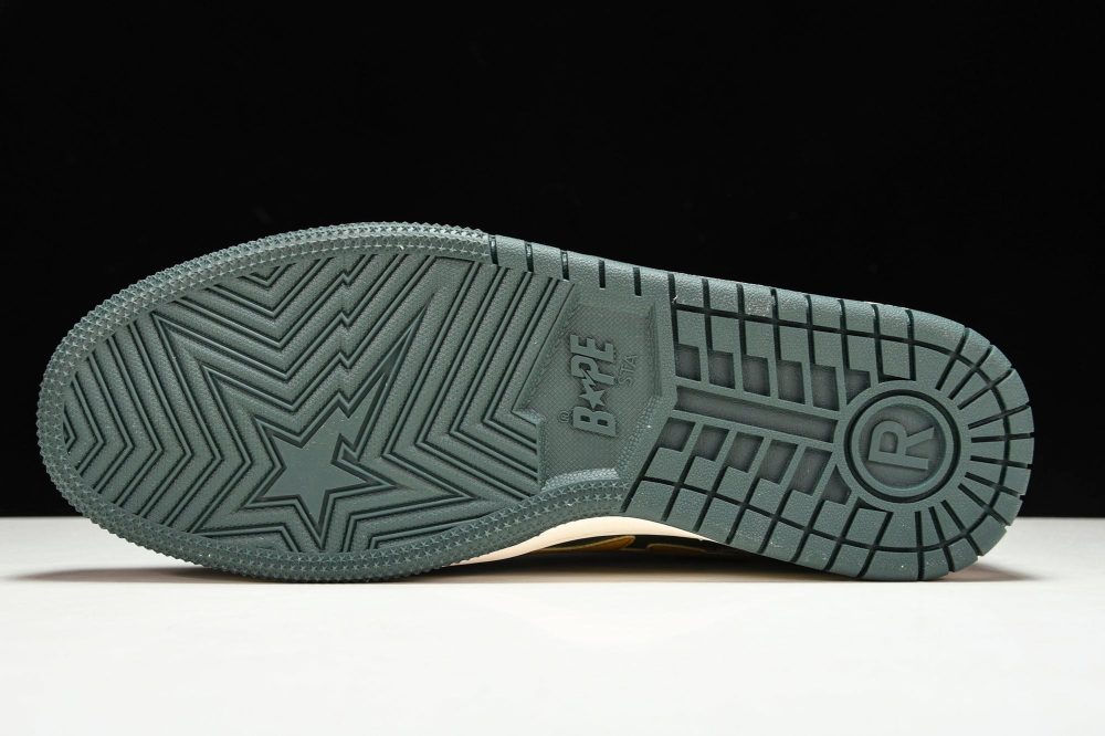 A Bathing Ape Bape SK8 Sta 'Grey Mustard Yellow' - Image 5