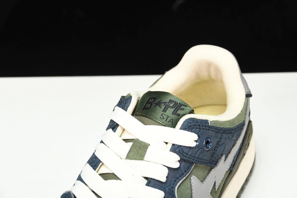 A Bathing Ape Bape SK8 Sta ‘Navy Khaki’ - Image 10