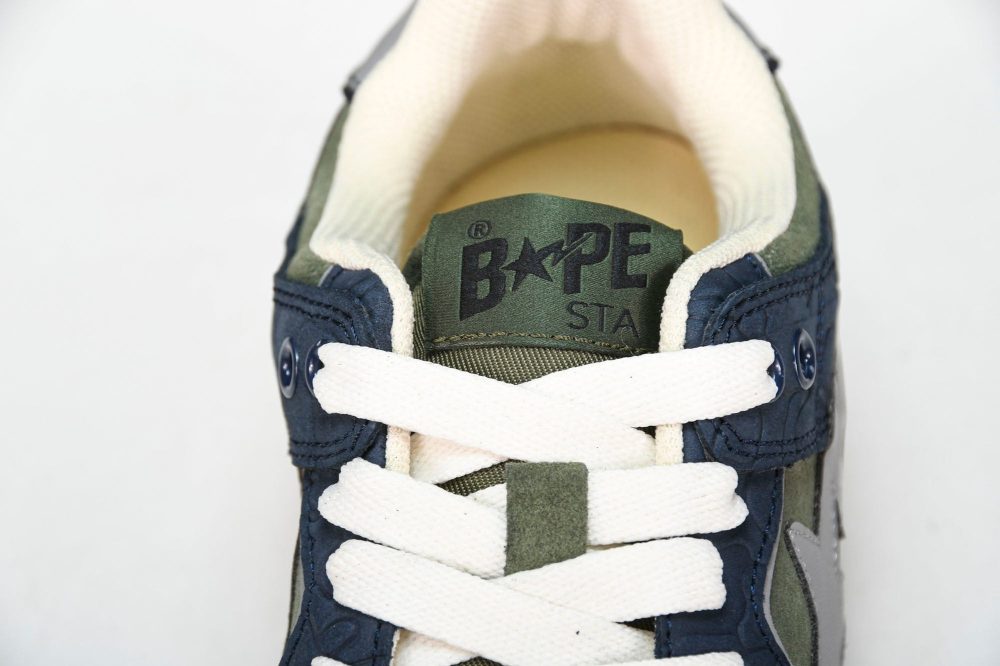 A Bathing Ape Bape SK8 Sta ‘Navy Khaki’ - Image 11