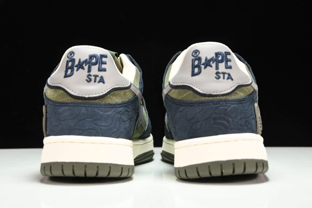 A Bathing Ape Bape SK8 Sta ‘Navy Khaki’ - Image 7