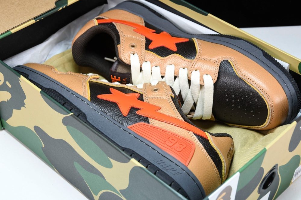 A Bathing Ape Bape SK8 Sta ‘Orange Black’ - Image 15