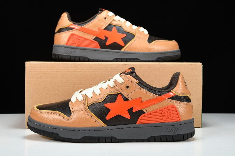 A Bathing Ape Bape SK8 Sta ‘Orange Black’ - Image 16