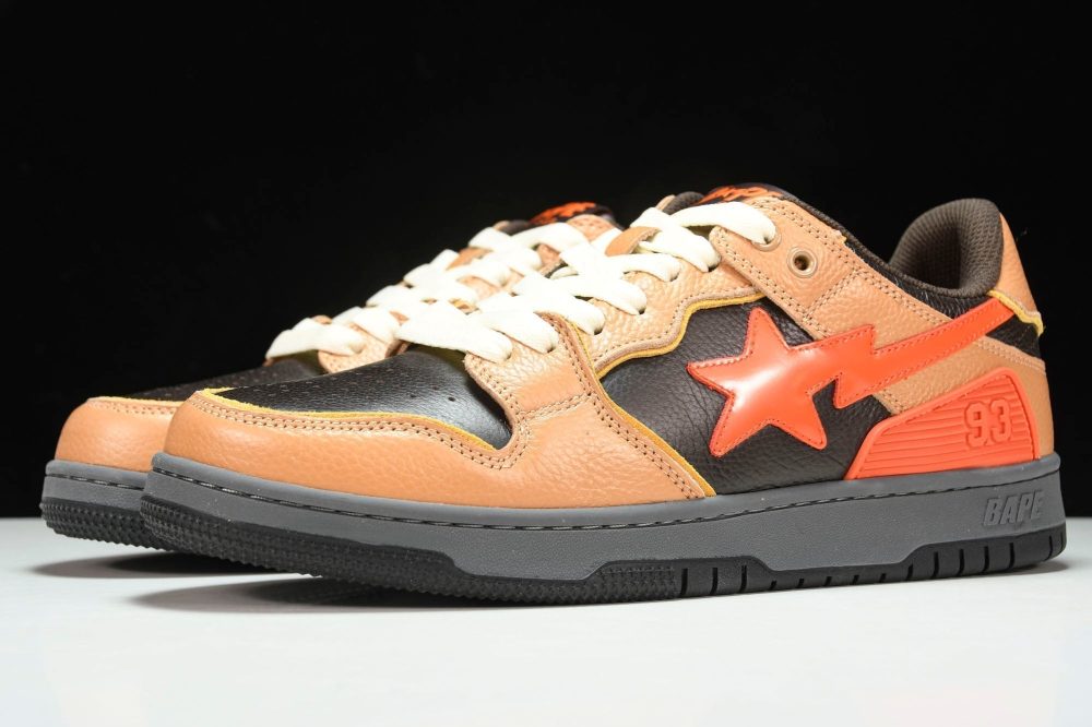 A Bathing Ape Bape SK8 Sta ‘Orange Black’ - Image 2