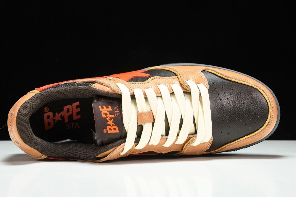A Bathing Ape Bape SK8 Sta ‘Orange Black’ - Image 4