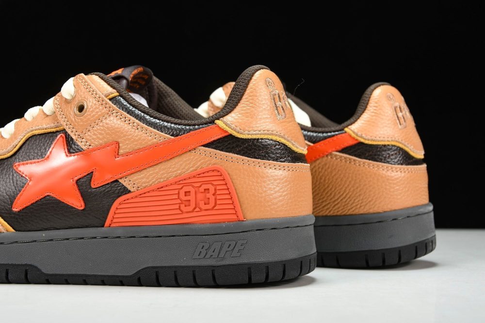 A Bathing Ape Bape SK8 Sta ‘Orange Black’ - Image 8