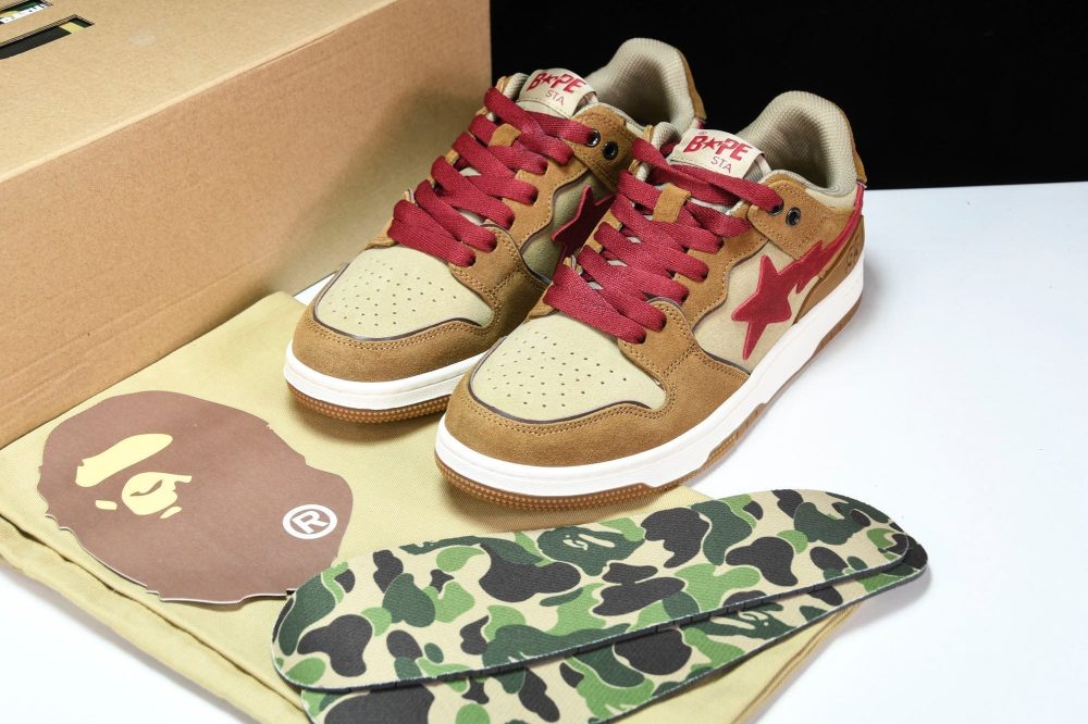 A Bathing Ape Bape SK8 Sta ‘Wheat Red’ - Image 17