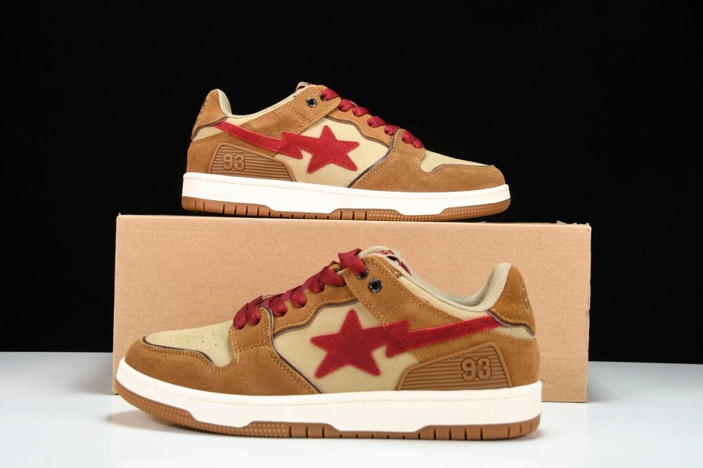 A Bathing Ape Bape SK8 Sta ‘Wheat Red’ - Image 22