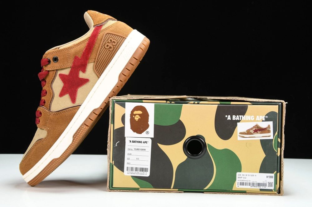A Bathing Ape Bape SK8 Sta ‘Wheat Red’ - Image 24