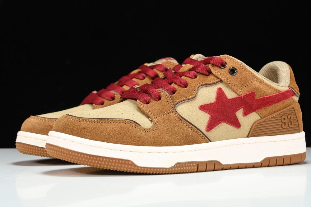 A Bathing Ape Bape SK8 Sta ‘Wheat Red’ - Image 2