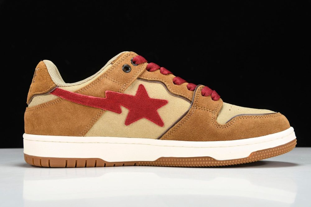 A Bathing Ape Bape SK8 Sta ‘Wheat Red’ - Image 3