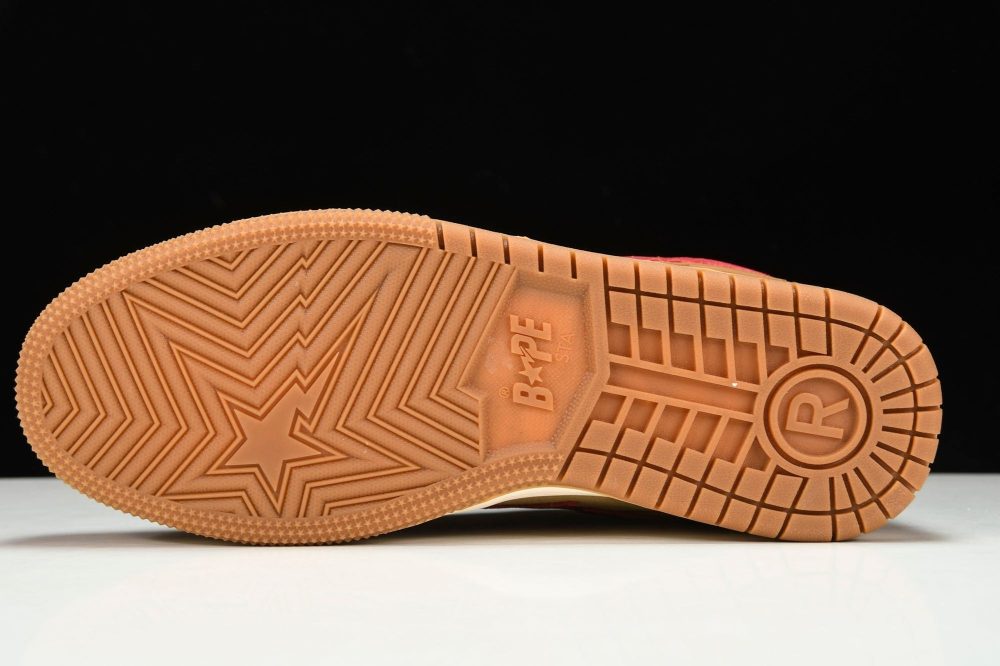 A Bathing Ape Bape SK8 Sta ‘Wheat Red’ - Image 5
