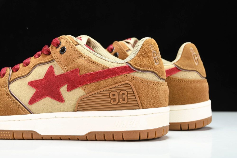 A Bathing Ape Bape SK8 Sta ‘Wheat Red’ - Image 8