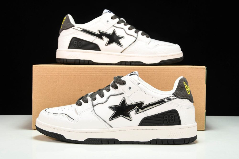 A Bathing Ape Bape SK8 Sta ‘White Silver’ - Image 16