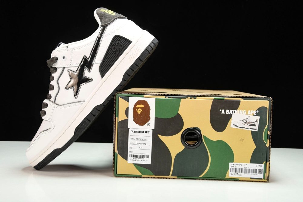 A Bathing Ape Bape SK8 Sta ‘White Silver’ - Image 17