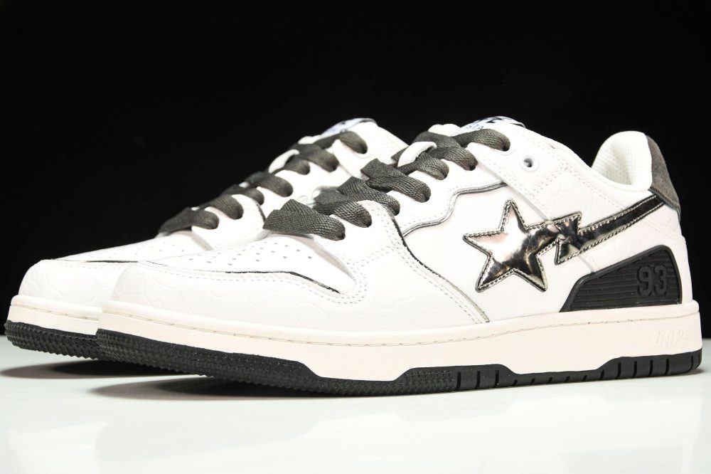 A Bathing Ape Bape SK8 Sta ‘White Silver’ - Image 3