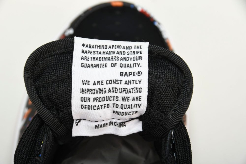 A Bathing Ape Bape Sta 'Paint Black' - Image 12
