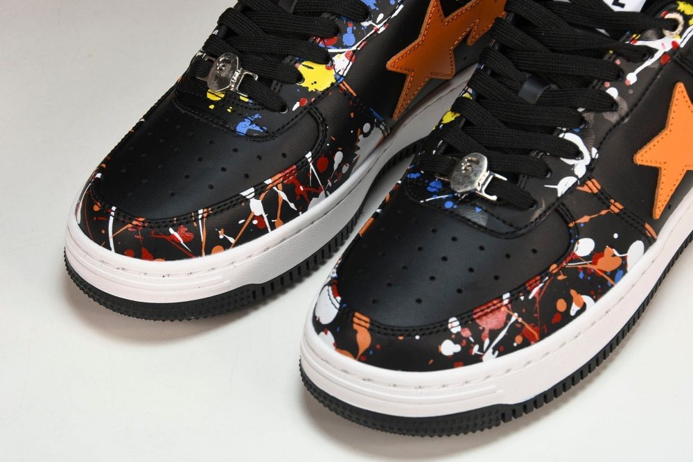 A Bathing Ape Bape Sta 'Paint Black' - Image 15