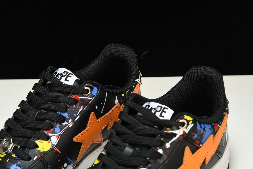 A Bathing Ape Bape Sta 'Paint Black' - Image 16