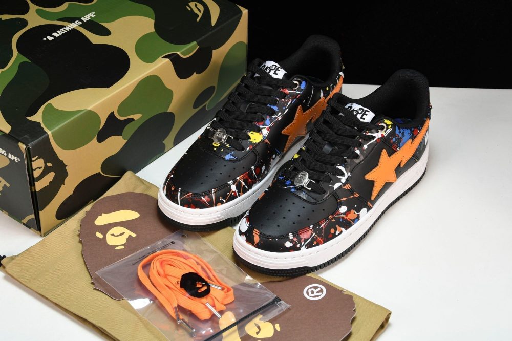 A Bathing Ape Bape Sta 'Paint Black' - Image 17