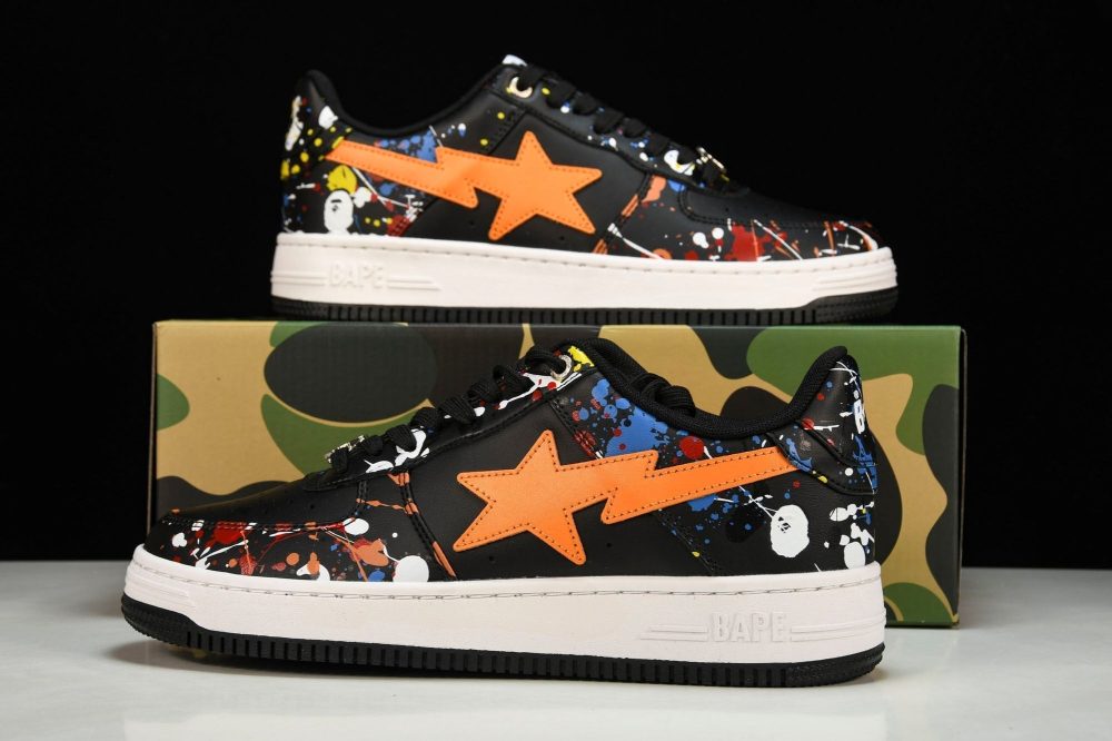 A Bathing Ape Bape Sta 'Paint Black' - Image 19
