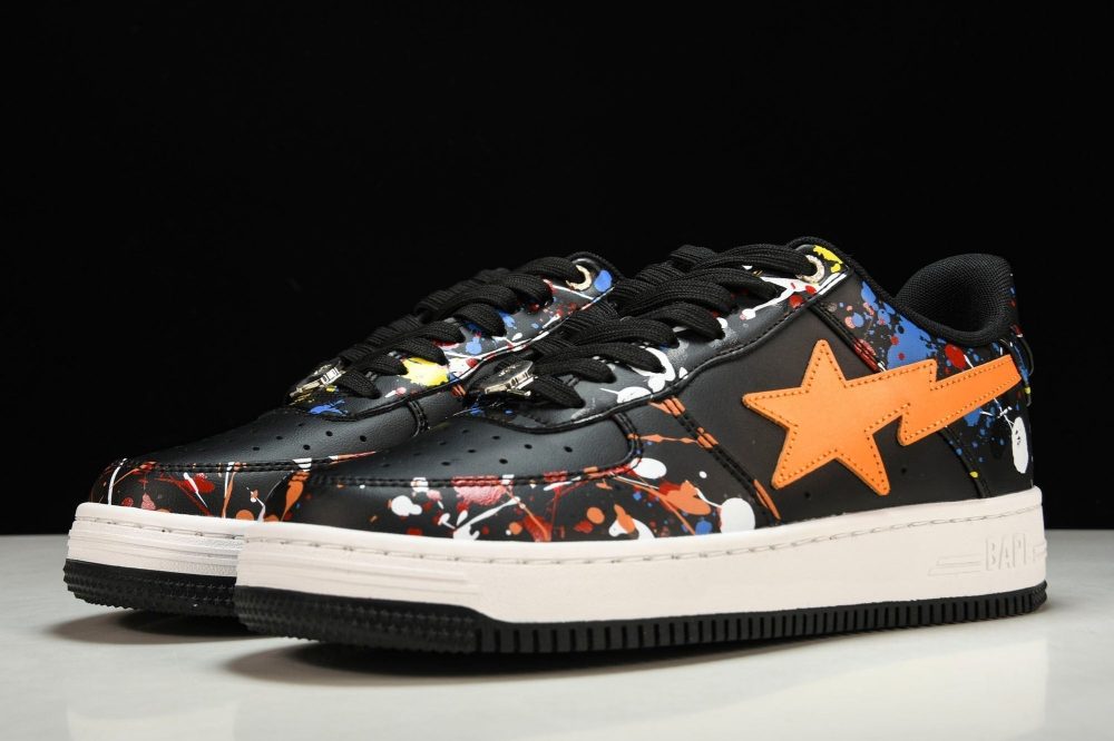 A Bathing Ape Bape Sta 'Paint Black' - Image 2