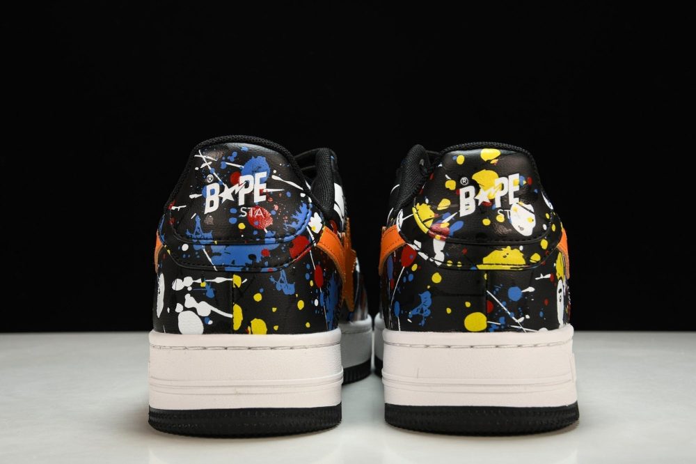 A Bathing Ape Bape Sta 'Paint Black' - Image 7
