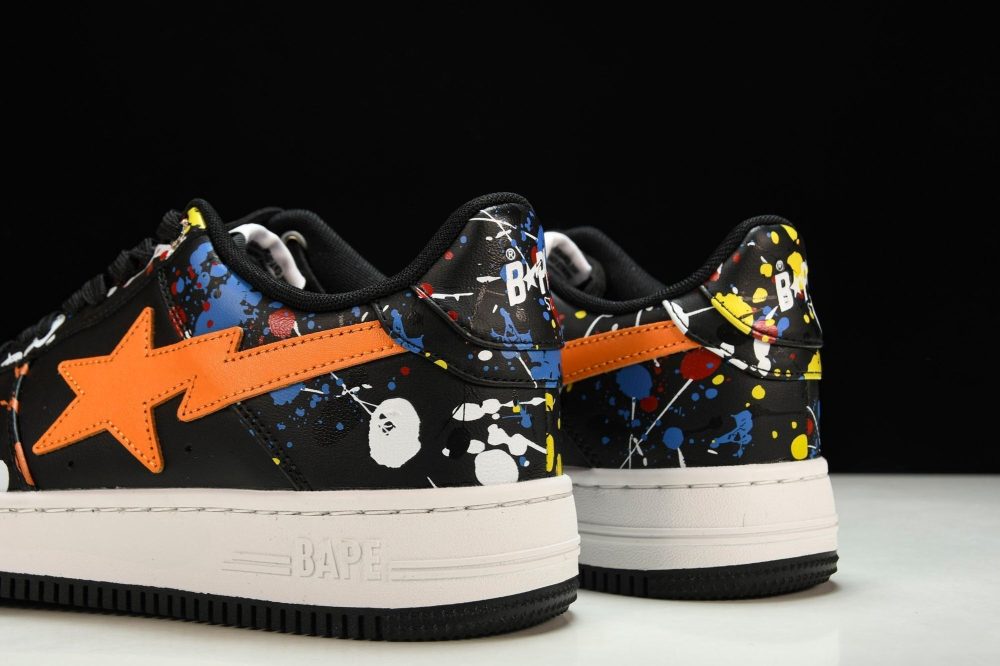 A Bathing Ape Bape Sta 'Paint Black' - Image 8