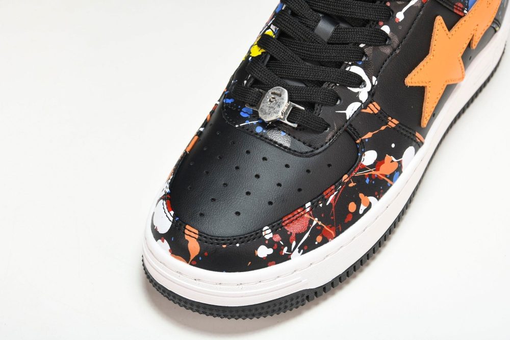 A Bathing Ape Bape Sta 'Paint Black' - Image 9