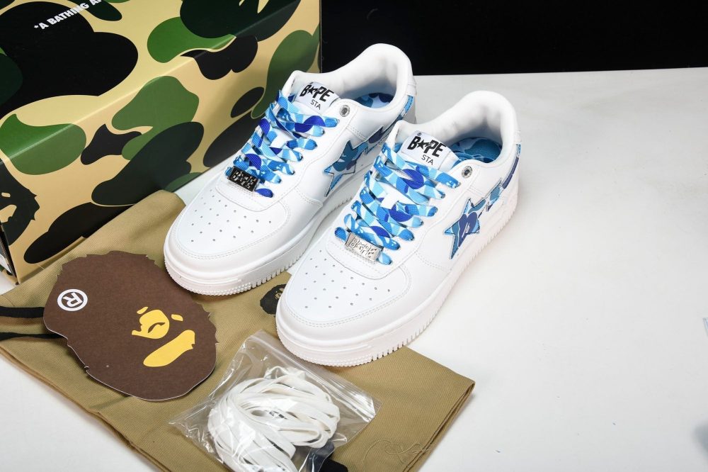 A Bathing Ape Bape Sta 'White ABC Camo - Blue' - Image 21