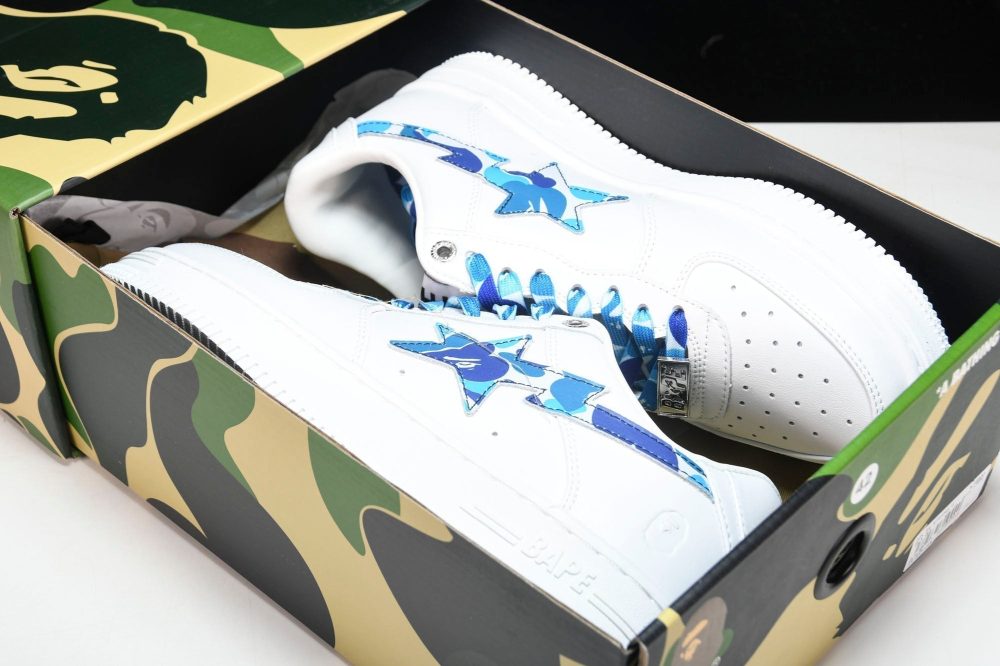 A Bathing Ape Bape Sta 'White ABC Camo - Blue' - Image 22