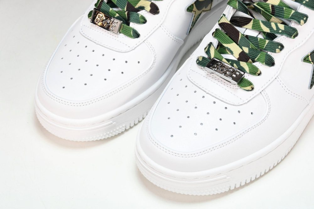 A Bathing Ape Bape Sta ‘White ABC Camo Green' - Image 14