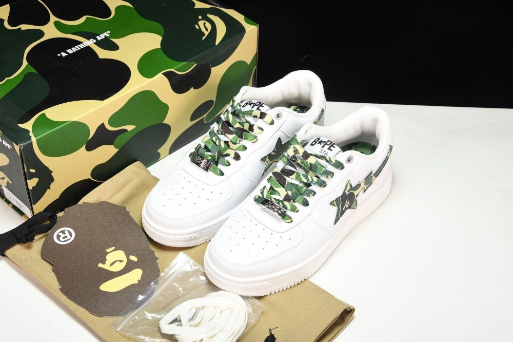 A Bathing Ape Bape Sta ‘White ABC Camo Green' - Image 16