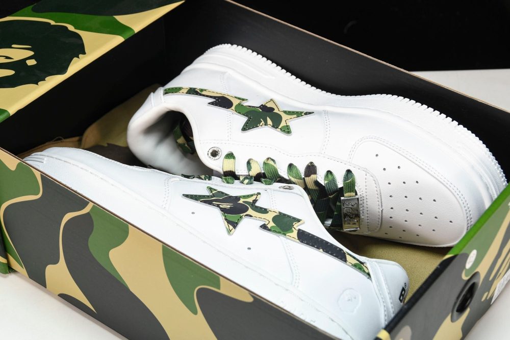 A Bathing Ape Bape Sta ‘White ABC Camo Green' - Image 17