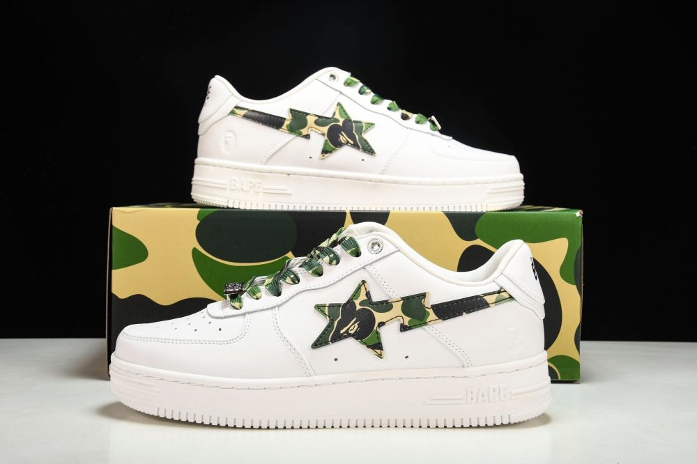 A Bathing Ape Bape Sta ‘White ABC Camo Green' - Image 18