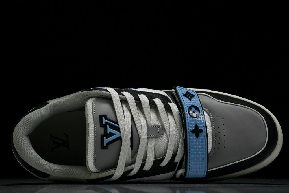 Louis Vuittоп Trainer Low Velcro Strap 'Blue Black' - Image 4