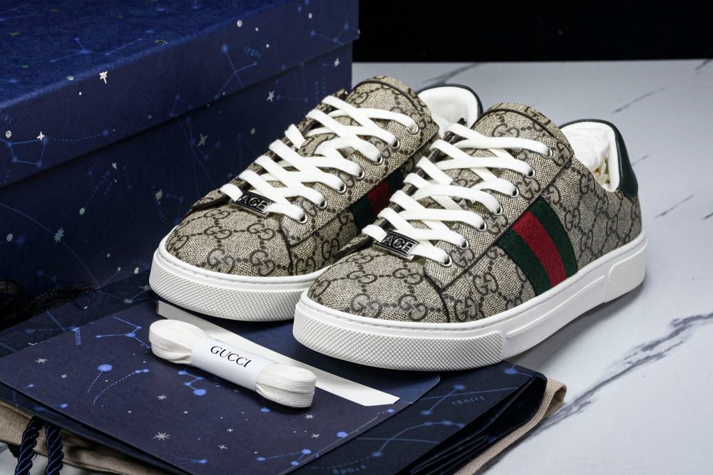 Guссi Ace Web 'Beige Monogram' - Image 18