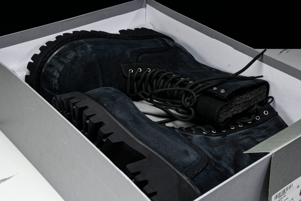 Вalenciaga Stomper Bootie 'Black Canvas' - Image 28