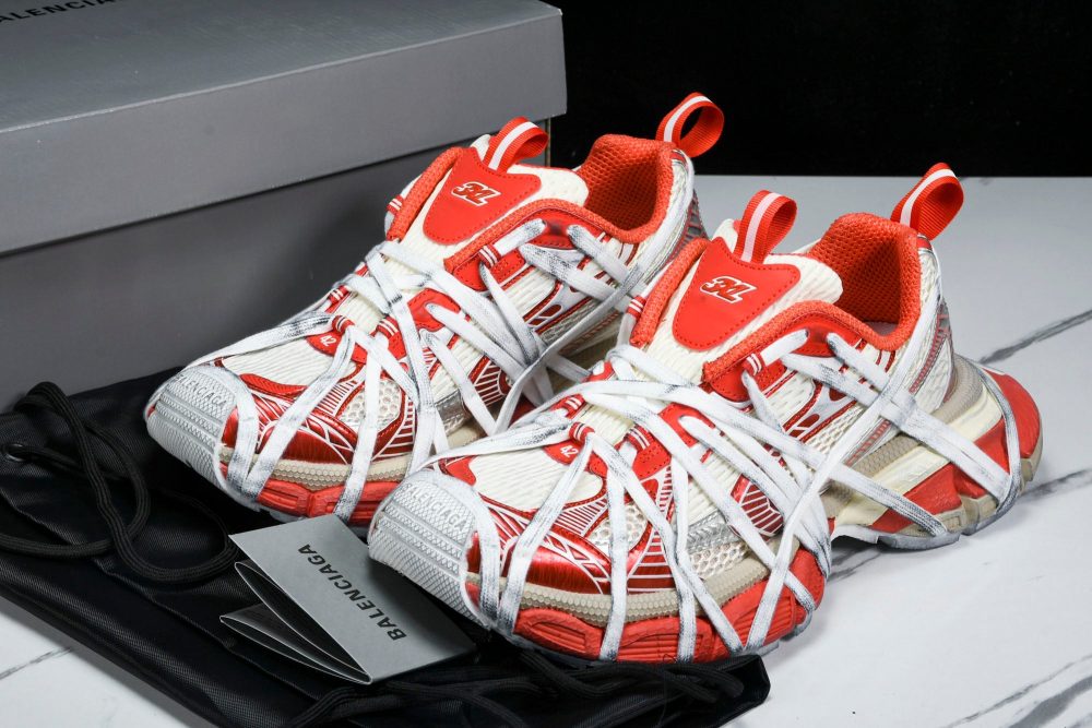 3XL Sneaker Extreme Lace 'White Orange' - Image 22