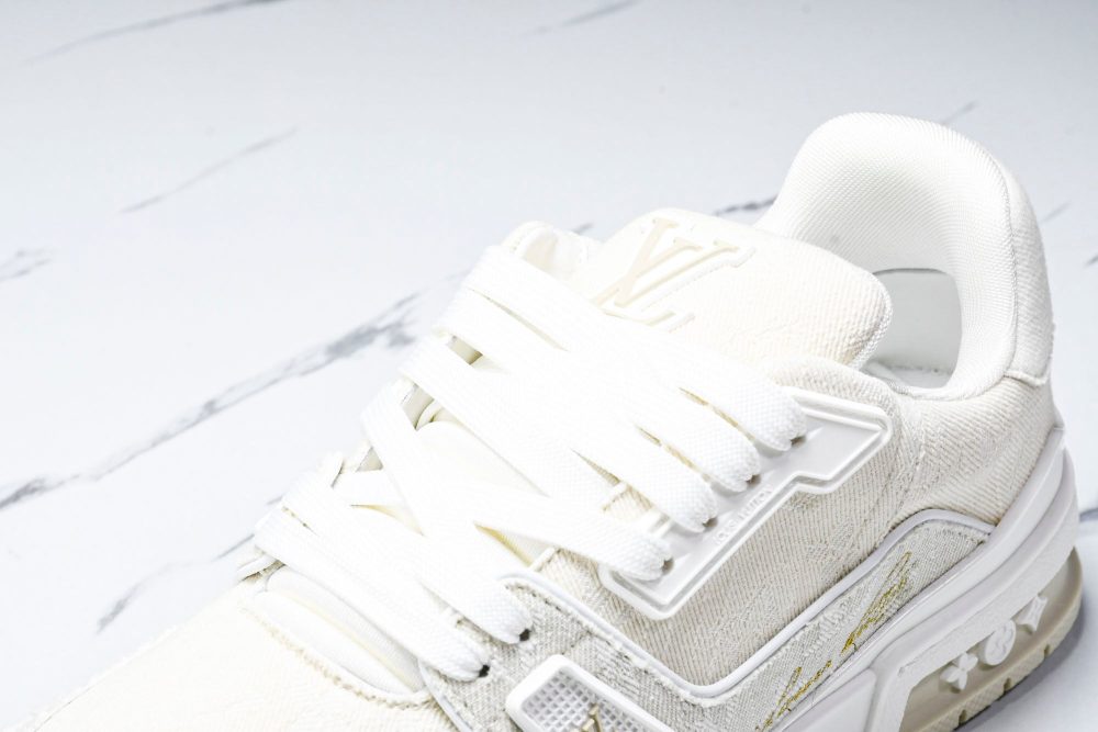 Louis Vuittоп Trainer Low 'Beige Denim Monogram Textile' - Image 9