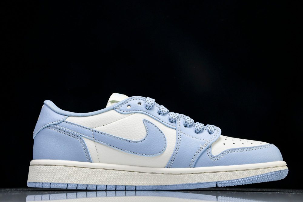 Travis Scott AJ1 Low x Stussy 'Blue' (Custom) - Image 3