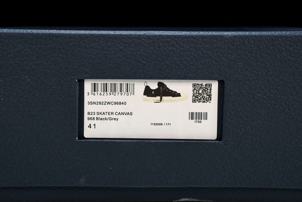 D1or B23 Skater Low x ERL 'Black Canvas' - Image 26