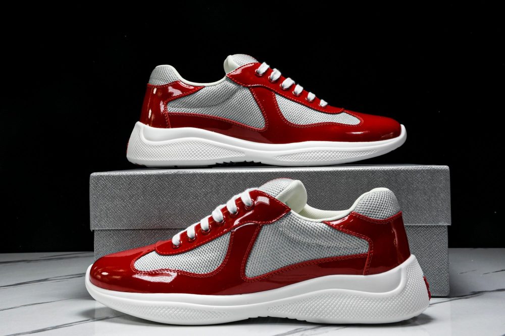 Prada America's Cup Sneaker 'Red Silver' - Image 23