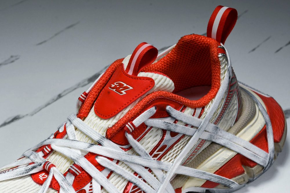 3XL Sneaker Extreme Lace 'White Orange' - Image 10