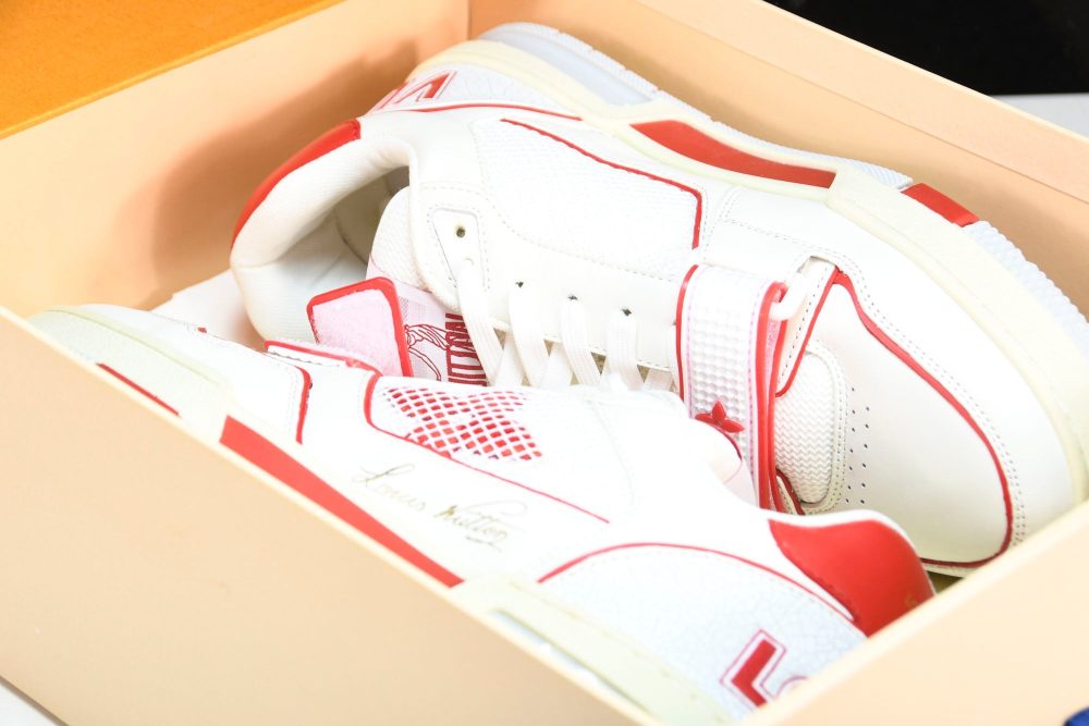 Louis Vuittоп Trainer Low Velcro Strap 'Red Mesh' - Image 26