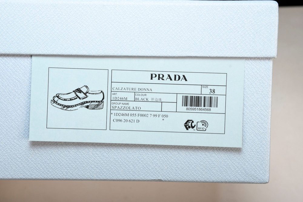 Prada Chocolate Patent Loafers 'Black' - Image 25