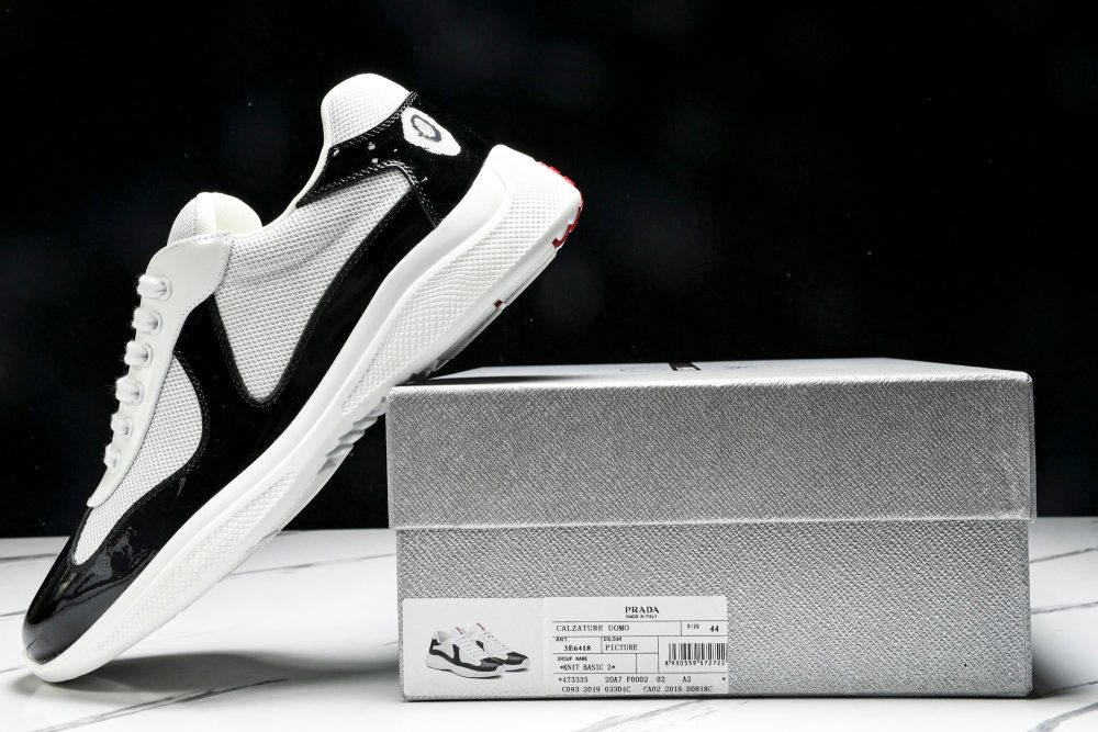 Prada America's Cup Sneaker 'Black Silver White' v2 - Image 20