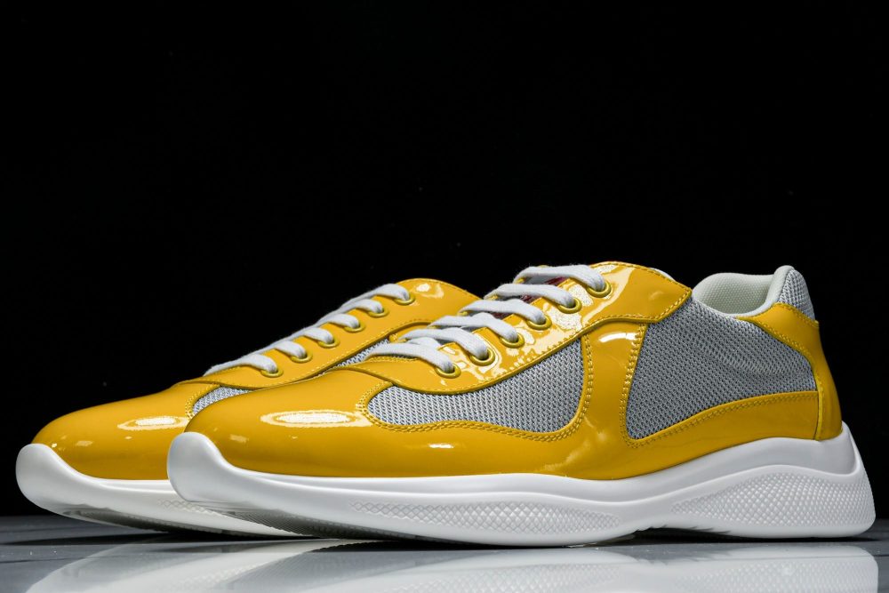Prada America's Cup Sneaker 'Yellow Silver' - Image 2