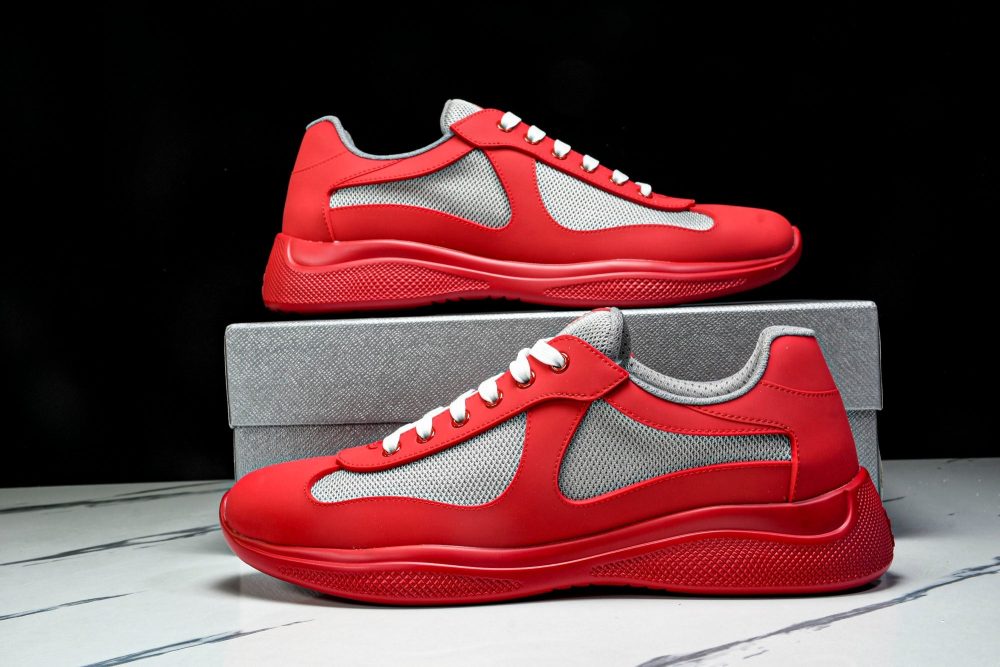 Prada America's Cup Sneaker Soft Rubber 'Red' - Image 21
