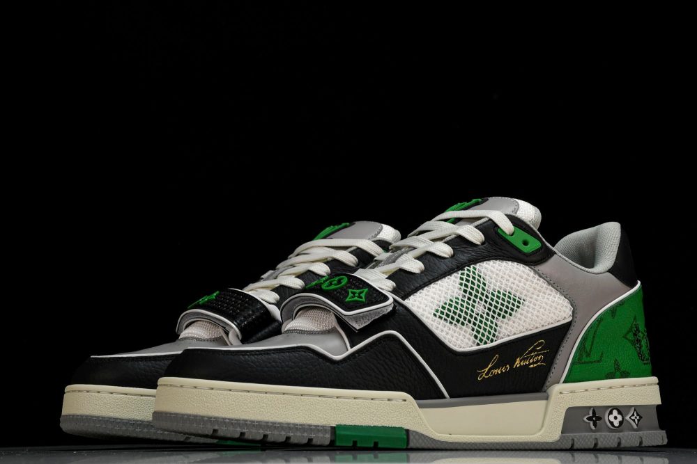 Louis Vuittоп Trainer Low Velcro Strap 'Green Black' - Image 2